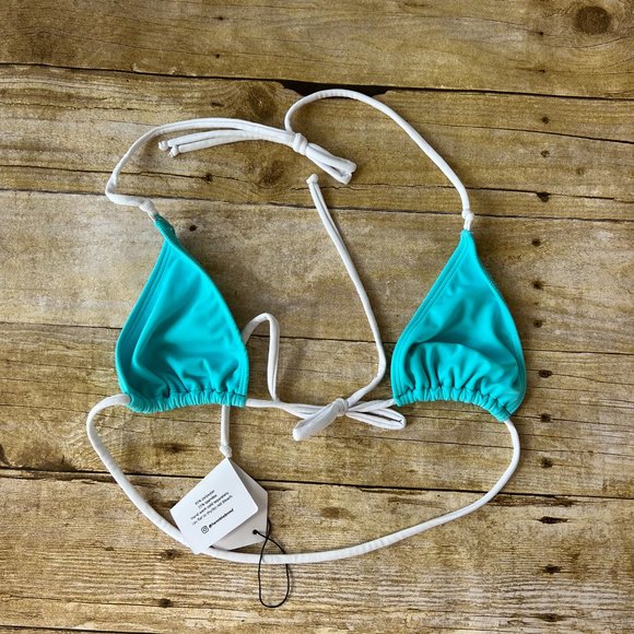 NWT Hanni My Own Muse Swim Top in Blue White - Picture 2 of 5